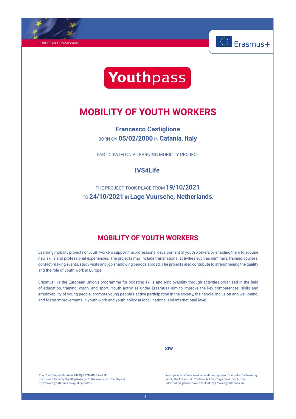 Preview of IVS4Life Cross-cultural Facilitation Youthpass